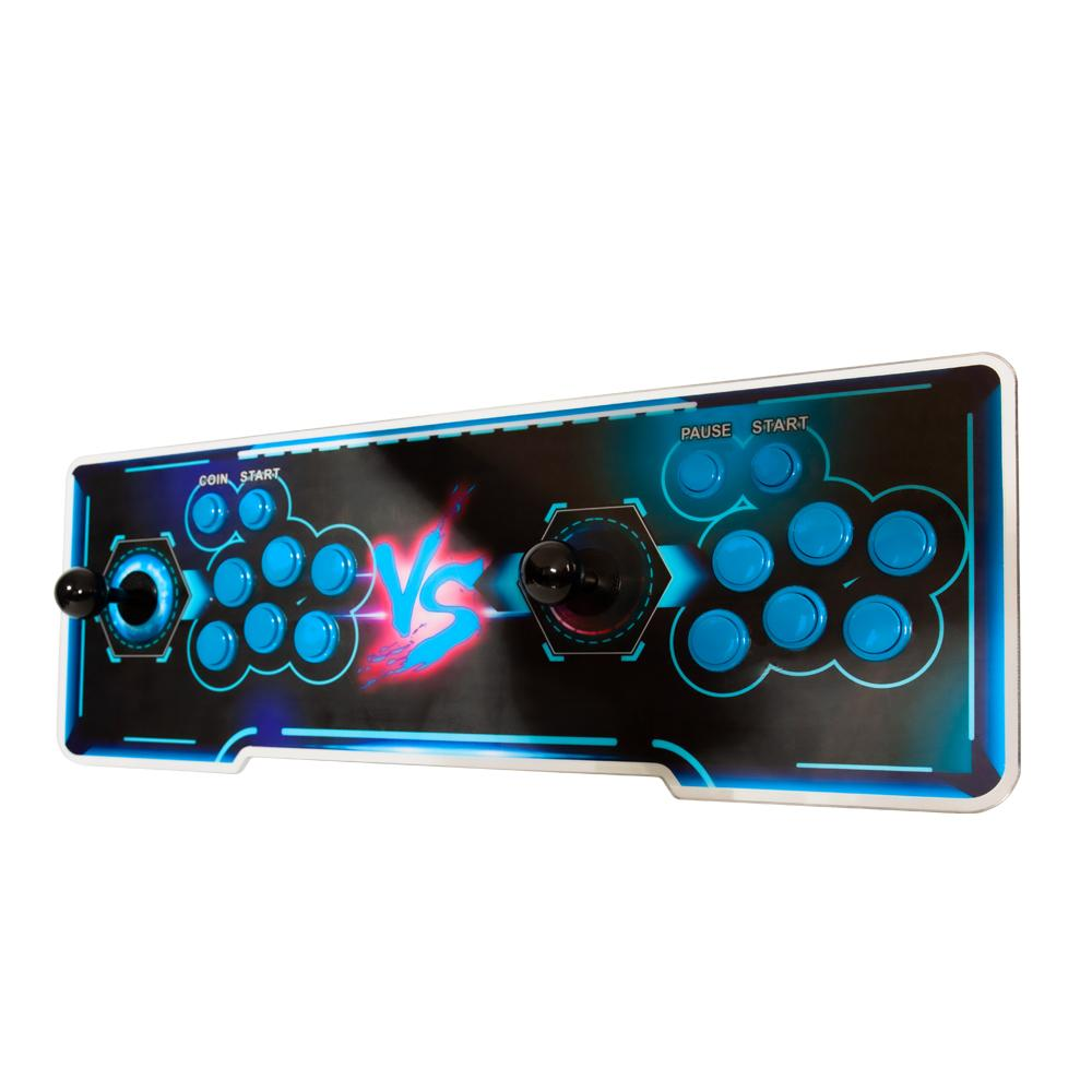 İki joystickli ve mavi düğmeli arcade kontrolcüsü.