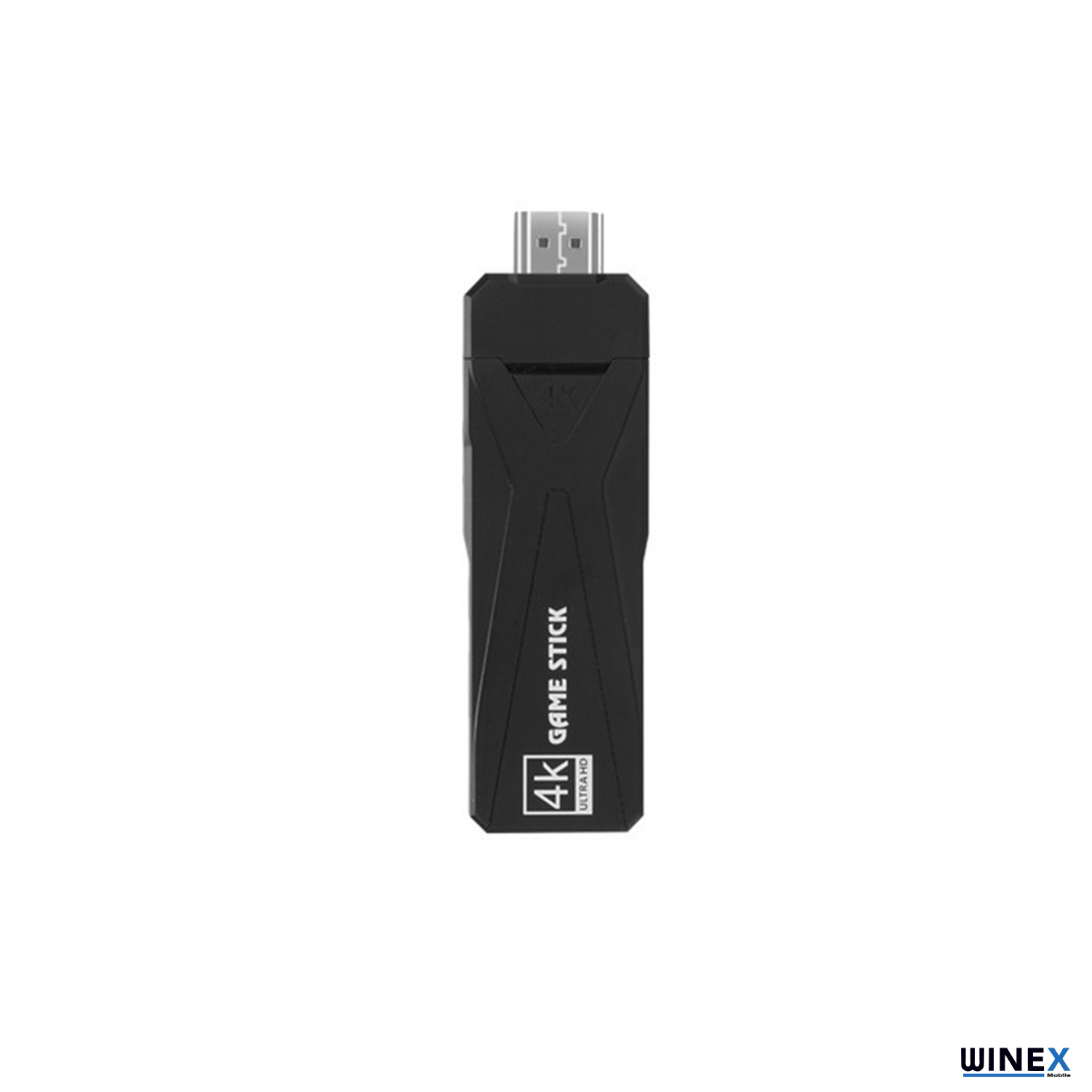 4K Ultra HD logolu ve GAME STICK yazılı siyah HDMI oyun çubuğu.