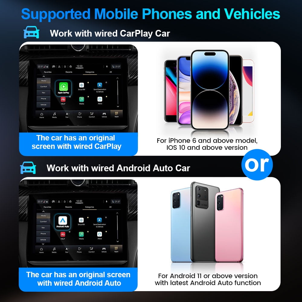 Autos mit CarPlay/Android Auto & kompatible Handys