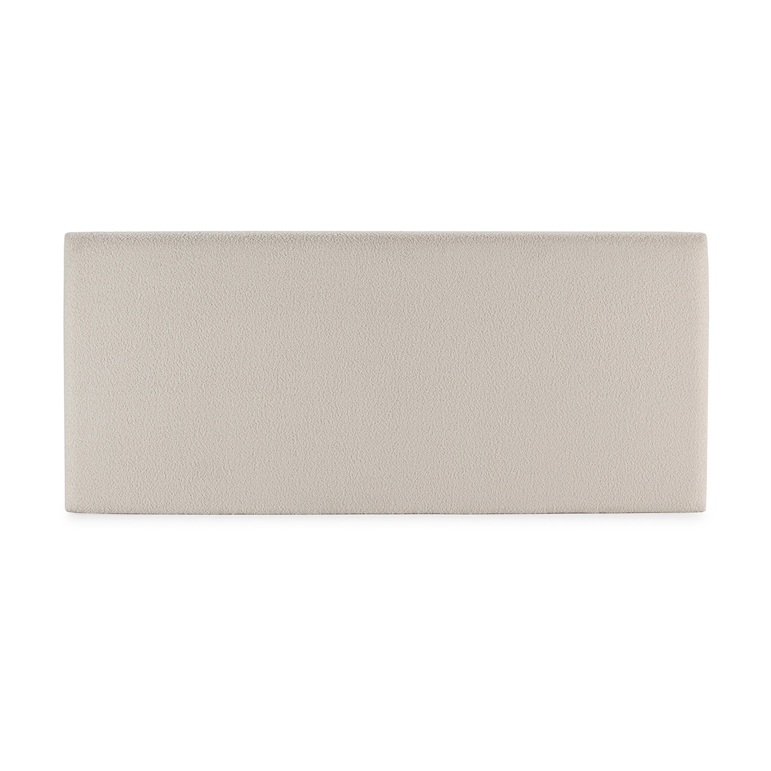 Una cabecera rectangular gris claro con superficie texturizada.