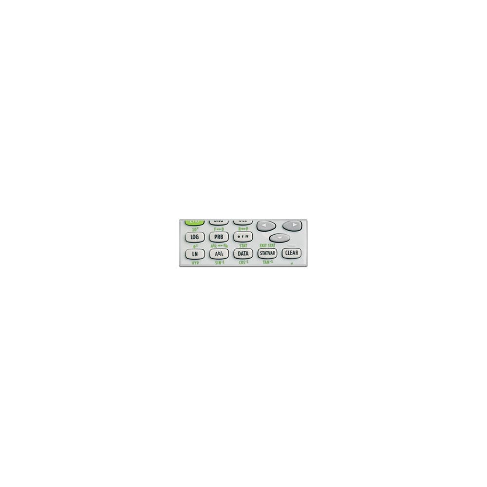Tastenfeld mit Funktionen wie LOG, PRB, LN, DATA, STATVAR, CLEAR.
