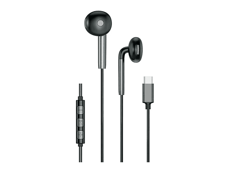SCHITEC E30 High Sound Type-C Girişli Mikrofonlu Kablolu Kulak İçi Kulaklık Siyah