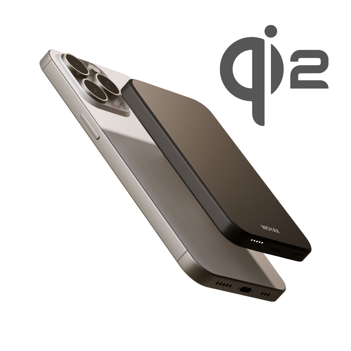 WOYAX Magsafe QI2 20W Hızlı Taşınabilir Şarj Cihazı Batarya Iphone 11 12 13 14 15 16 17 5000mAh mAh Powerbank Siyah