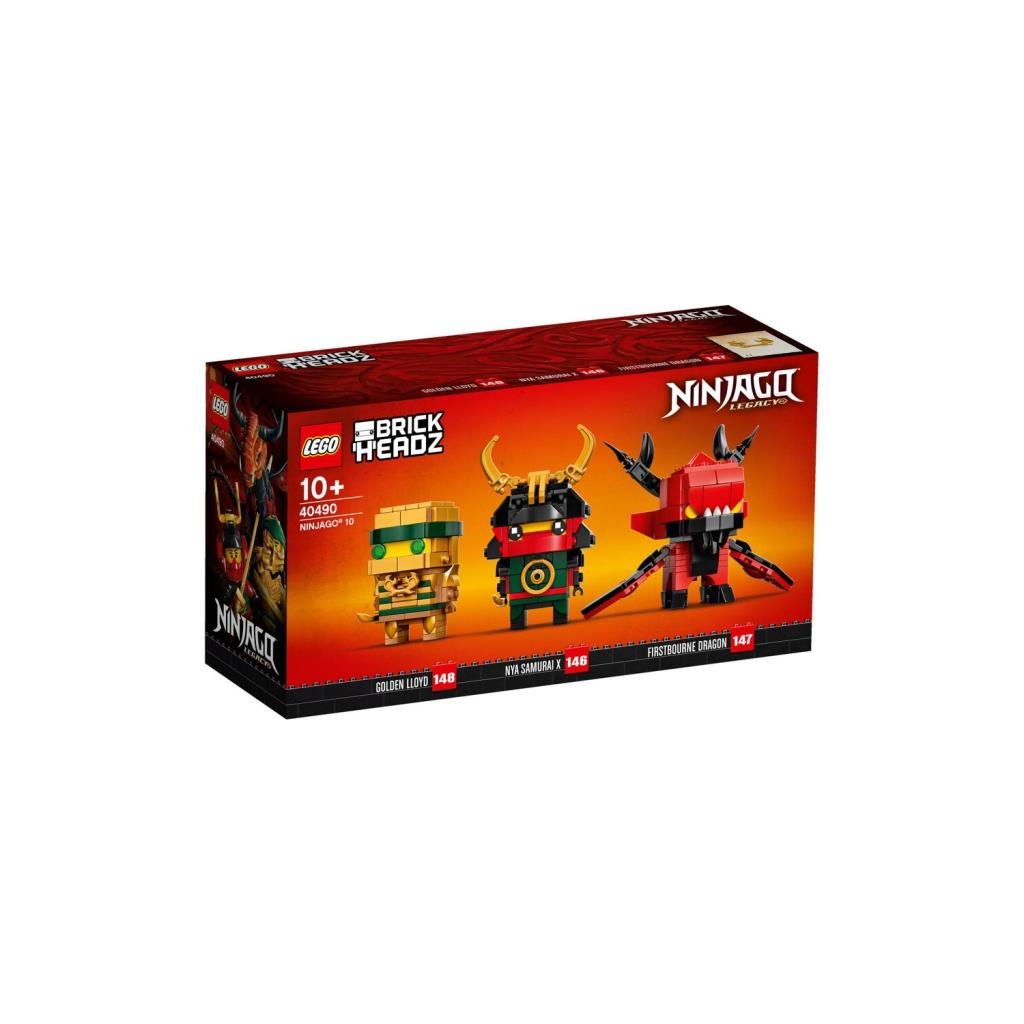 LEGO Ninjago Brickheadz: Lloyd d'Oro, Nya Samurai X e Drago Firstbourne.