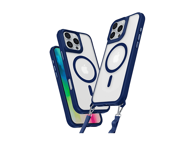 EVIMDEYOKYOK Apple İphone 16 Pro Kılıf Enka Magsafe Silikon Kılıf - Lacivert Telefon Kılıfı Çok Renkli