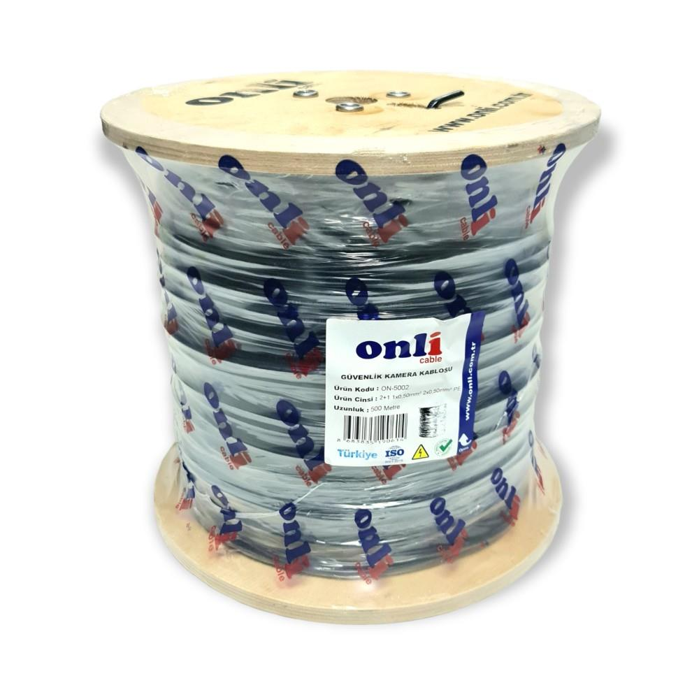 Onli logosu basılı siyah kablolu bir kablo makarası.