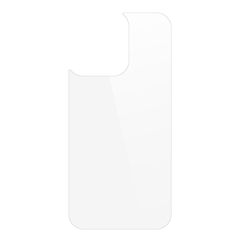 Un protecteur d'écran transparent pour smartphone avec découpe caméra.