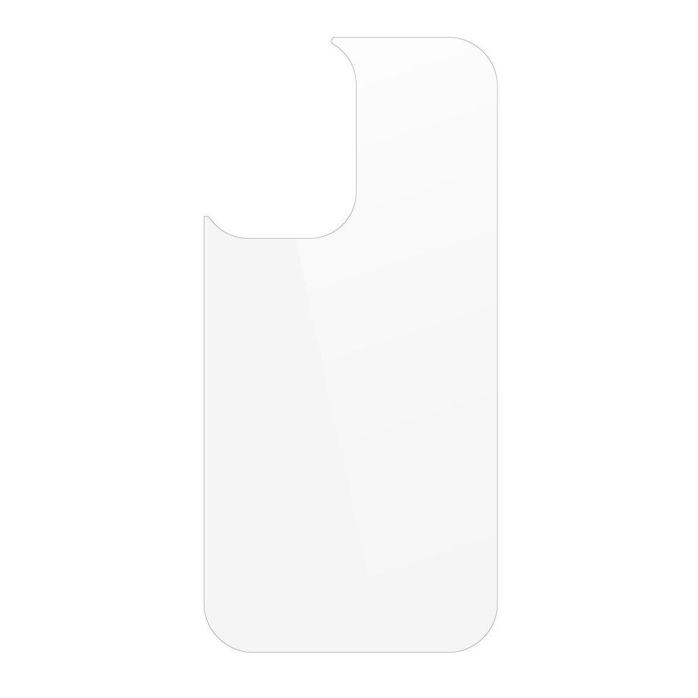 Un protecteur d'écran transparent pour smartphone aux coins arrondis.