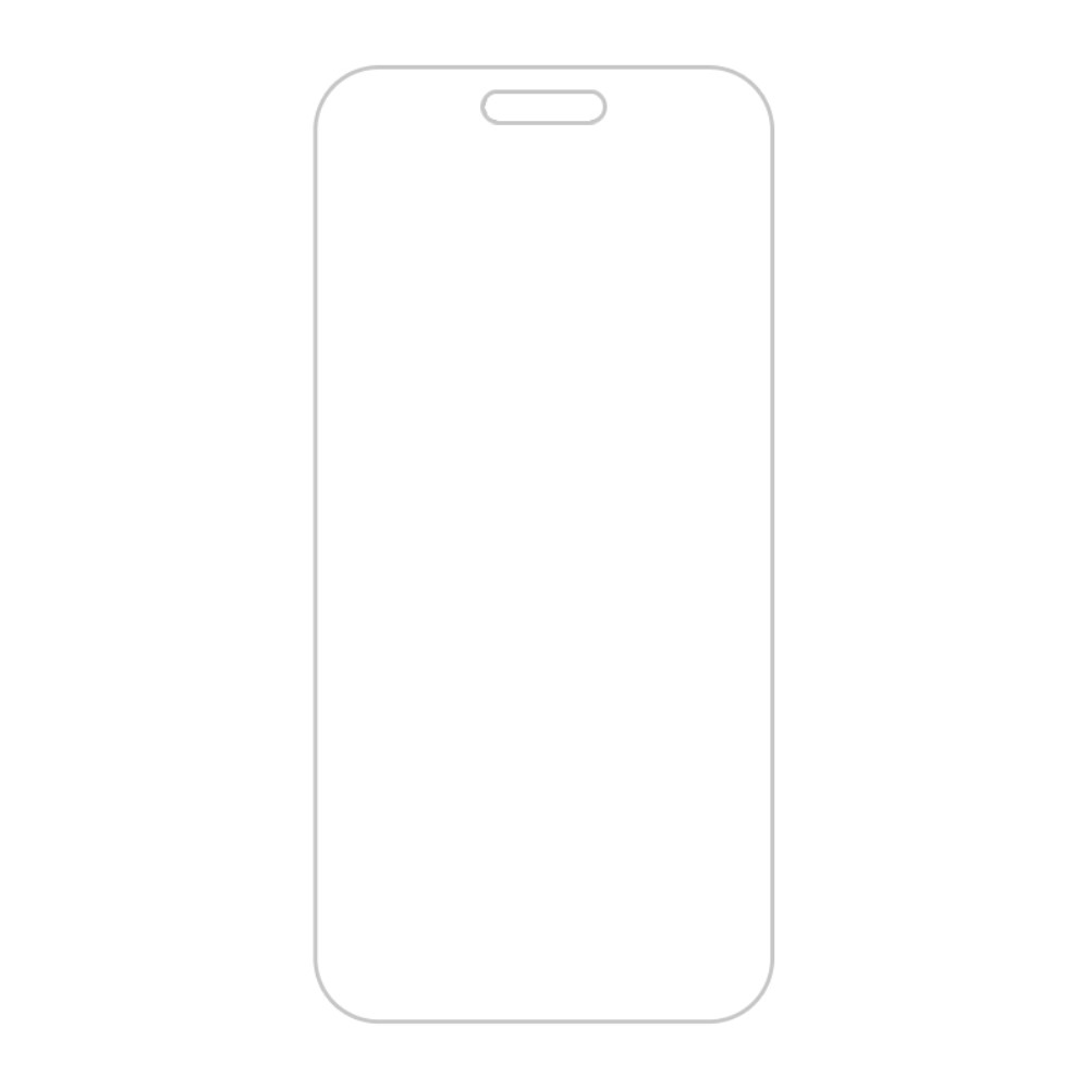 Contour d'un smartphone avec une découpe en haut.