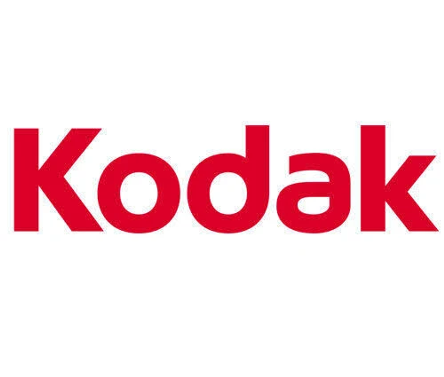 Logo Kodak rosso su sfondo bianco.