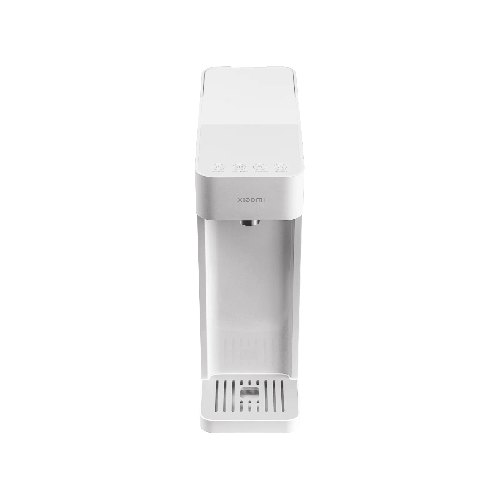 A white Xiaomi water dispenser with control buttons on top.