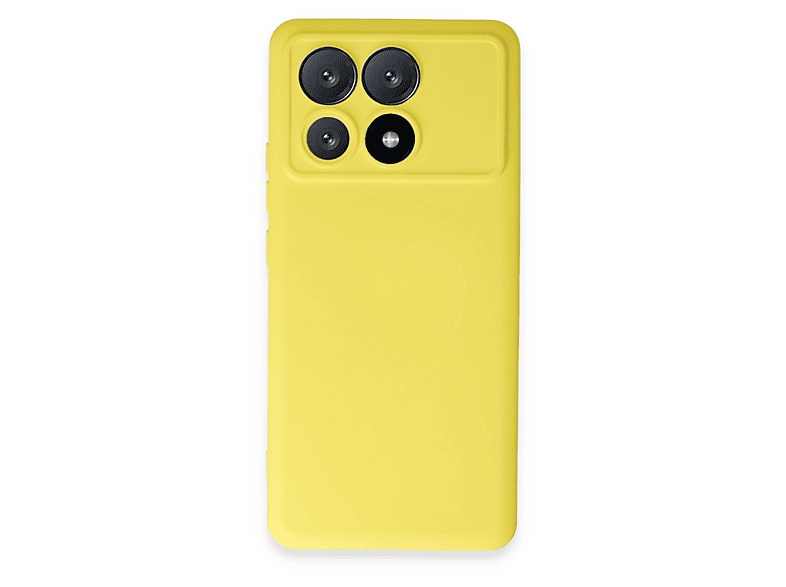 INTERFLEX Xiaomi Poco X6 Pro Uyumlu Nano İçi Kadife Silikon Telefon Kılıfı Sarı