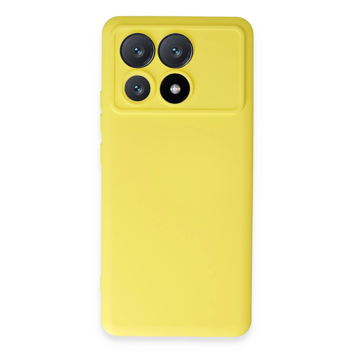 INTERFLEX Xiaomi Poco X6 Pro Uyumlu Nano İçi Kadife Silikon Telefon Kılıfı Sarı