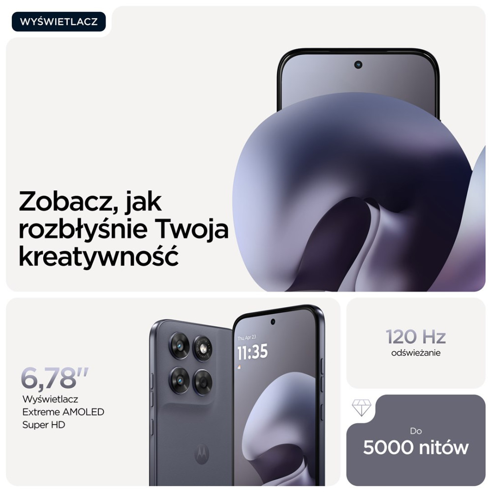 Ein Smartphone mit 6,78-Zoll-AMOLED-Display, 120 Hz und 5000 Nits.