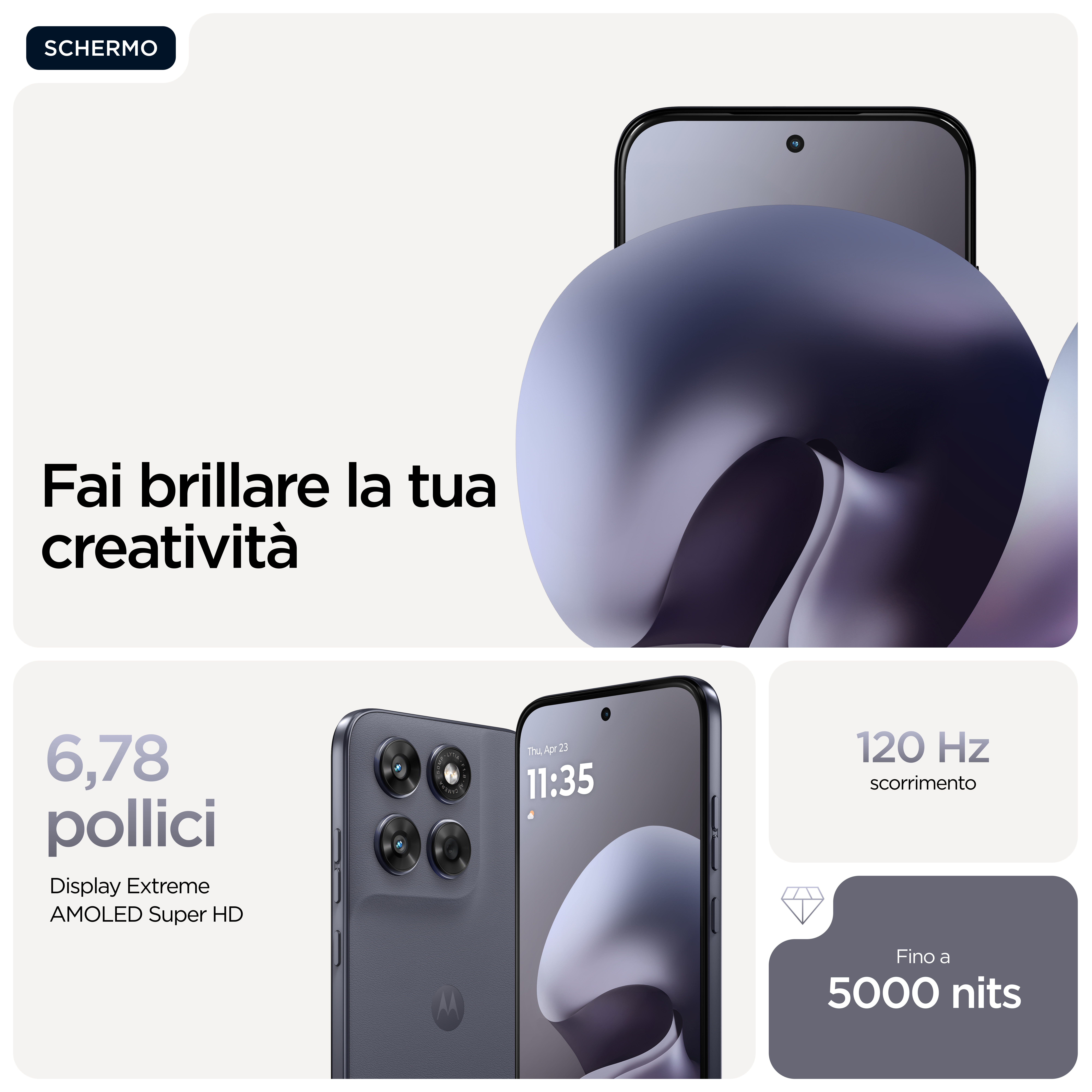 Ein Smartphone mit 6,78 Zoll AMOLED-Display, 120 Hz und 5000 Nits.