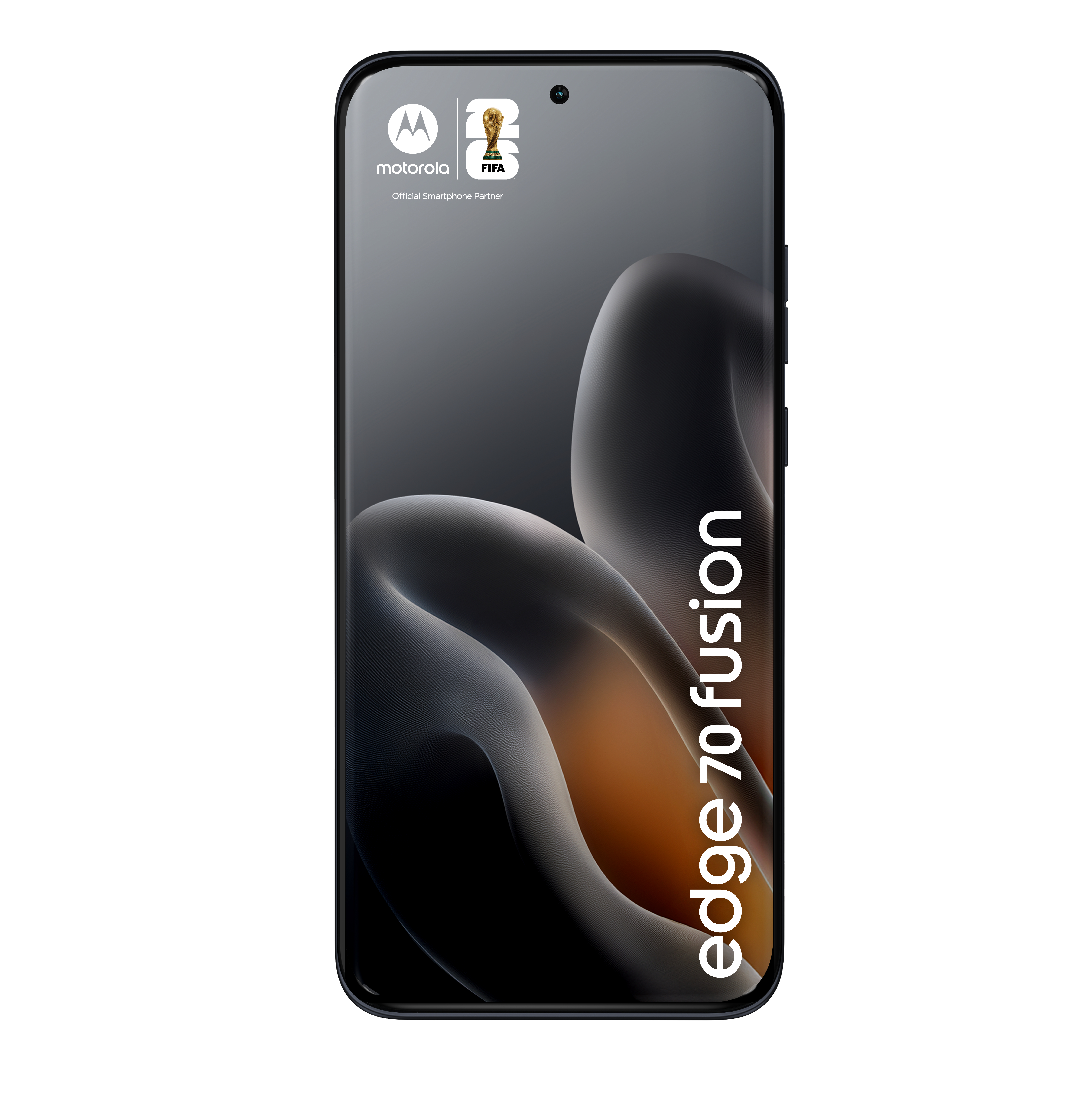 Motorola edge 70 fusion Handy mit FIFA-Logo. Offizieller Partner.