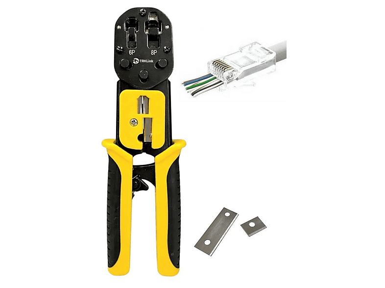 TRKLINK HS-786C Cat5-Cat6 EZ-RJ45-RJ11 Konnektör Sıkma Pensesi