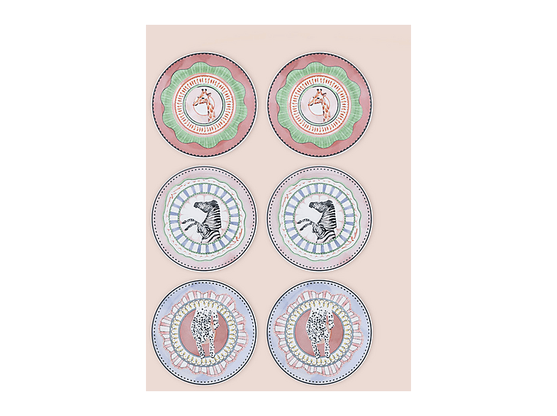 THE MIA SPR0001 Spring 6'lı Set 19 cm Pasta Tabağı