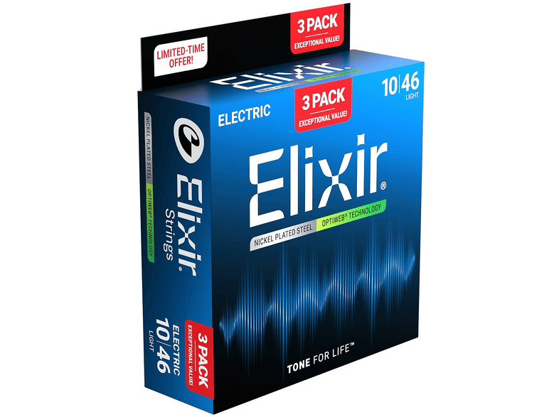 ELIXIR 010-046 Optiweb Elektro Gitar Teli Ekonomik 3'lü Set (16572)