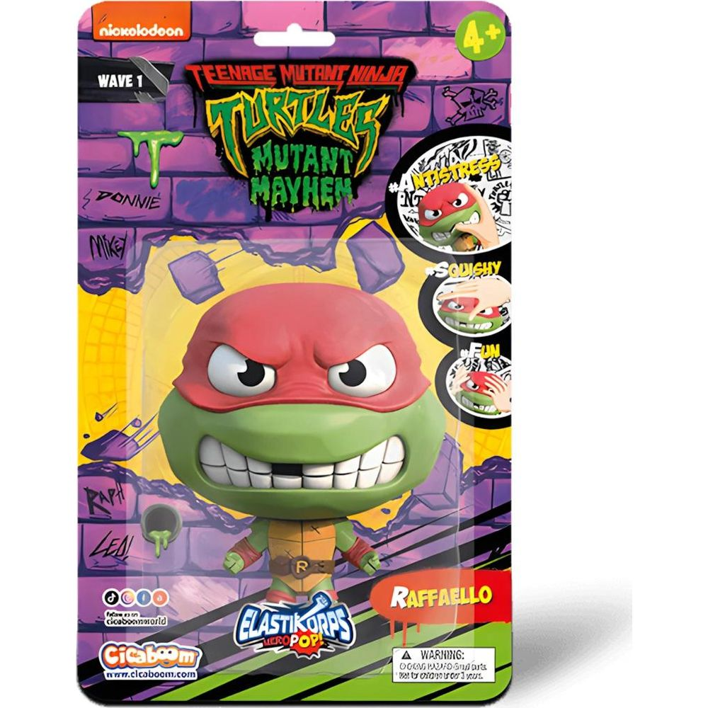 Verpackung für eine Raphael-Figur aus Teenage Mutant Ninja Turtles Mutant Mayhem.
