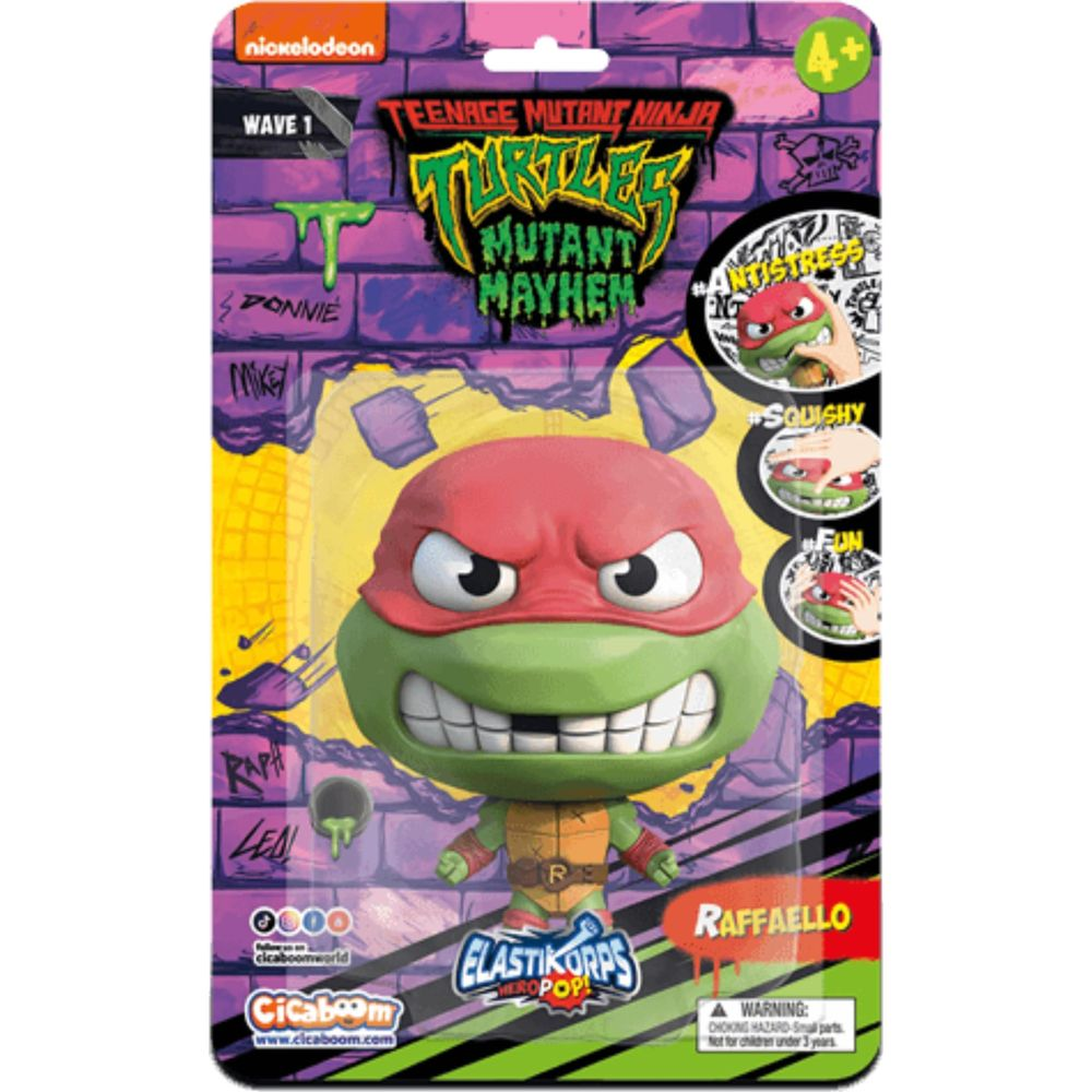 Verpackung der Teenage Mutant Ninja Turtles mit Raphael-Figur.