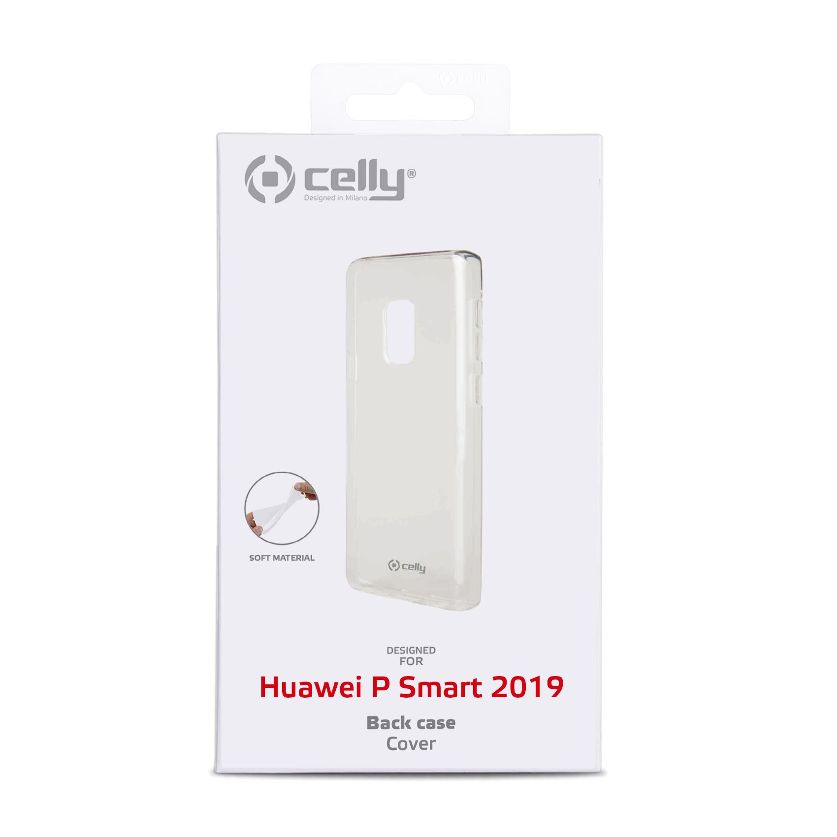 Verpackung für eine durchsichtige Handyhülle für Huawei P Smart 2019.