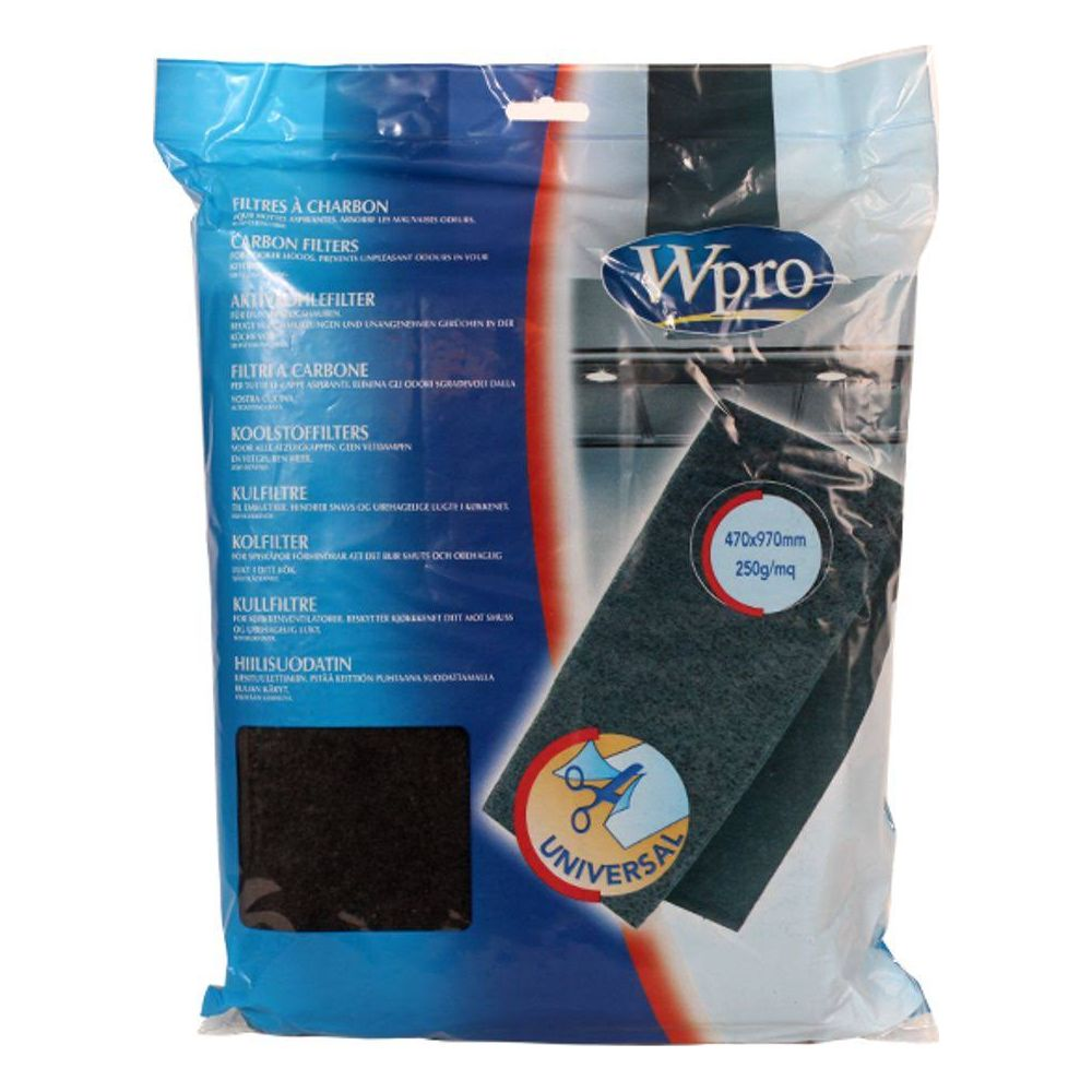 Verpackung mit Wpro Aktivkohlefiltern, 470x970mm, 250g/m².