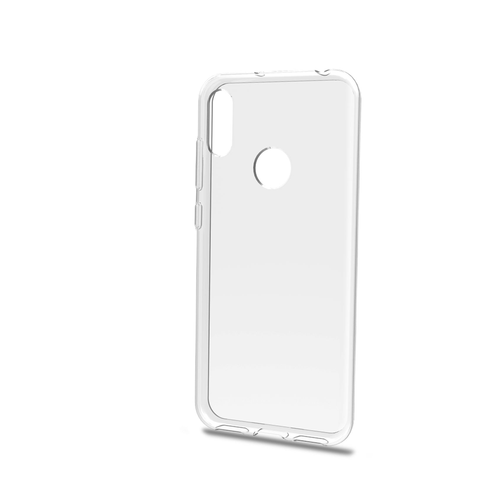Transparente Handyhülle mit Aussparungen für Kamera und Fingerabdrucksensor.