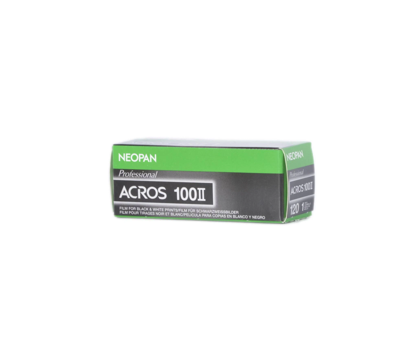 Caja de película Neopan Acros 100 II 120 para copias en B/N.