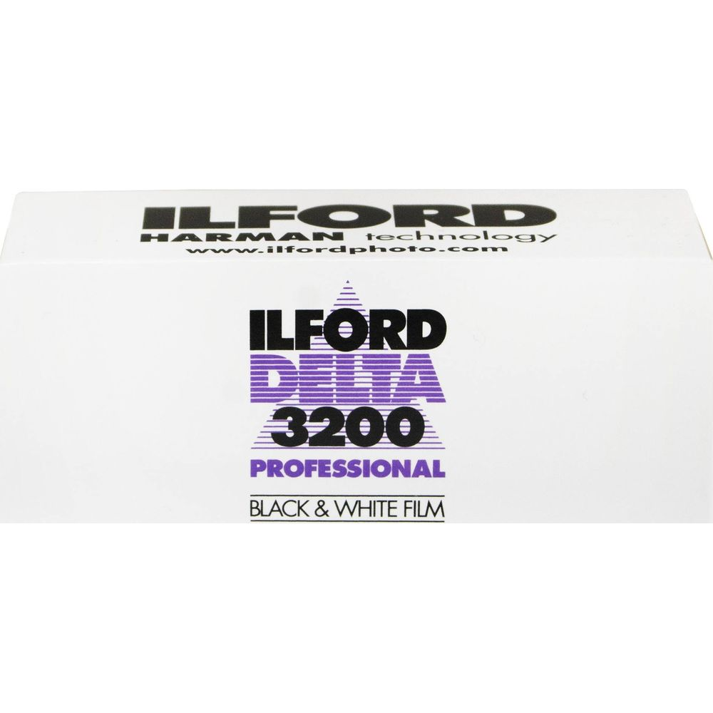 Caja de película Ilford Delta 3200 Profesional Blanco y Negro.