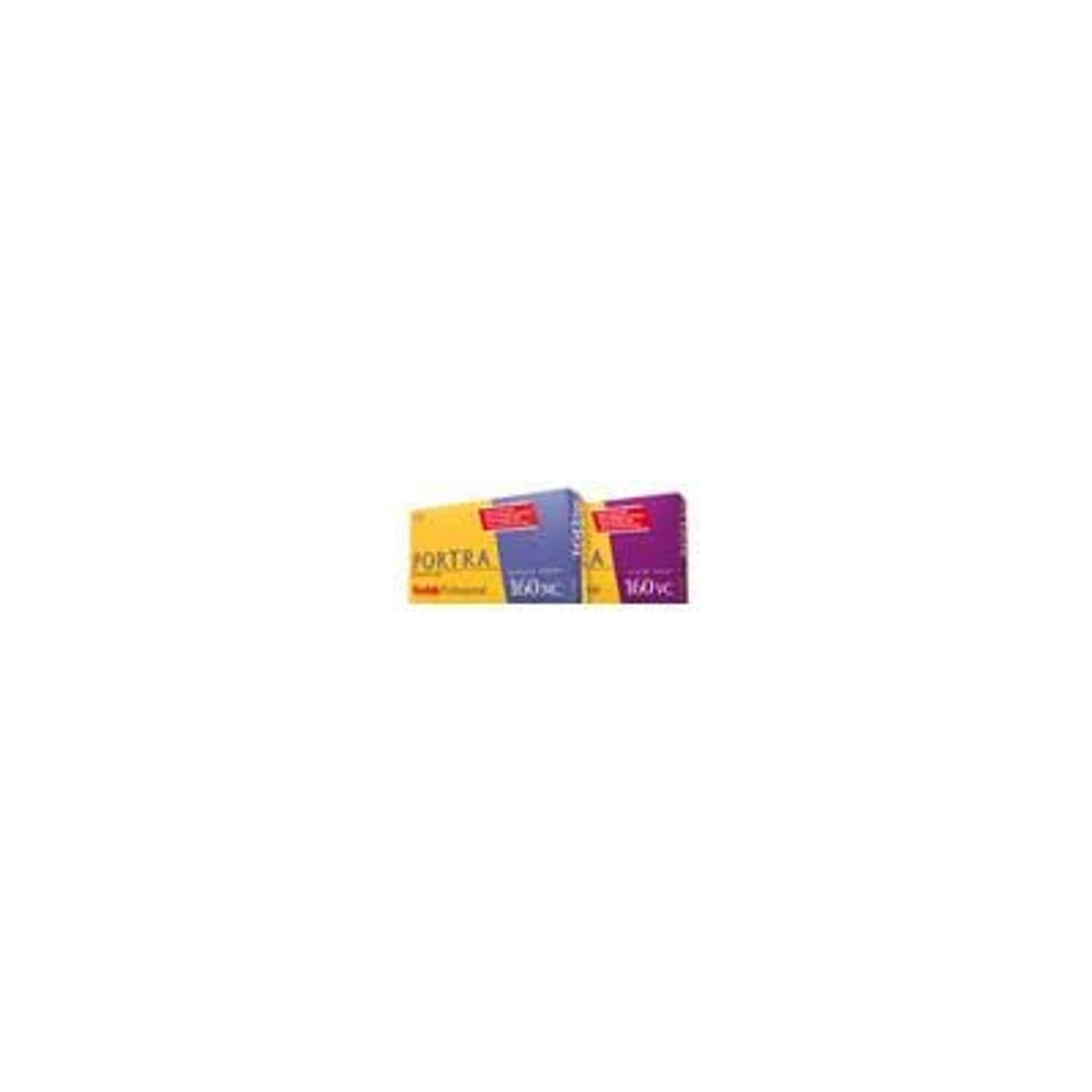 Tres cajas de película Kodak Portra 160 VC una al lado de la otra.