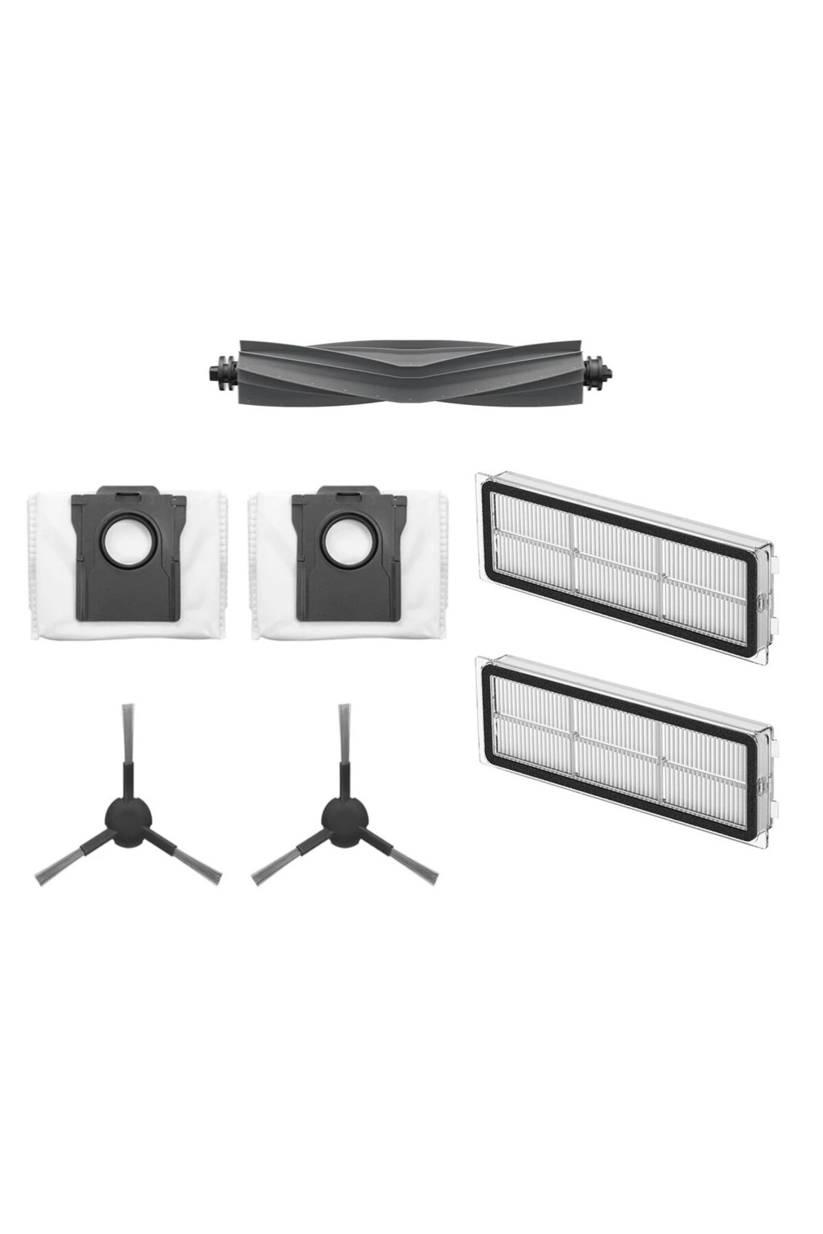 POPULER Dreame Aksesuar Seti L10s Plus / L40 Plus Uyumlu Ana Fırça- 2x Yan Fırça- 2x Filtre- 2x Toz Torbası