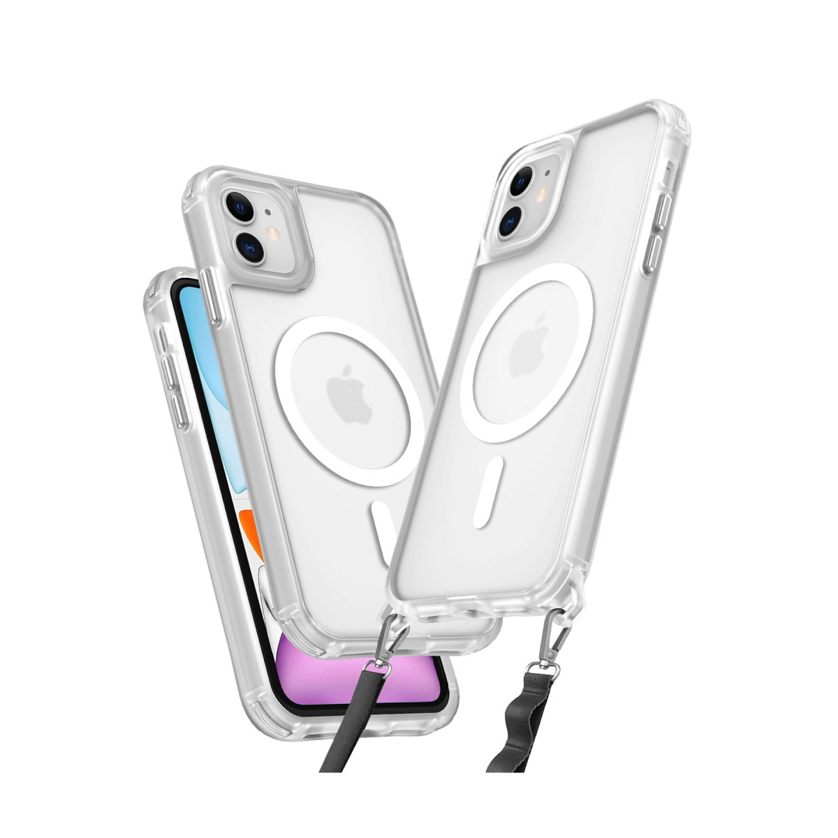 EVIMDEYOKYOK Apple iPhone 11 Uyumlu Enka Magsafe Silikon Telefon Kılıfı Şeffaf