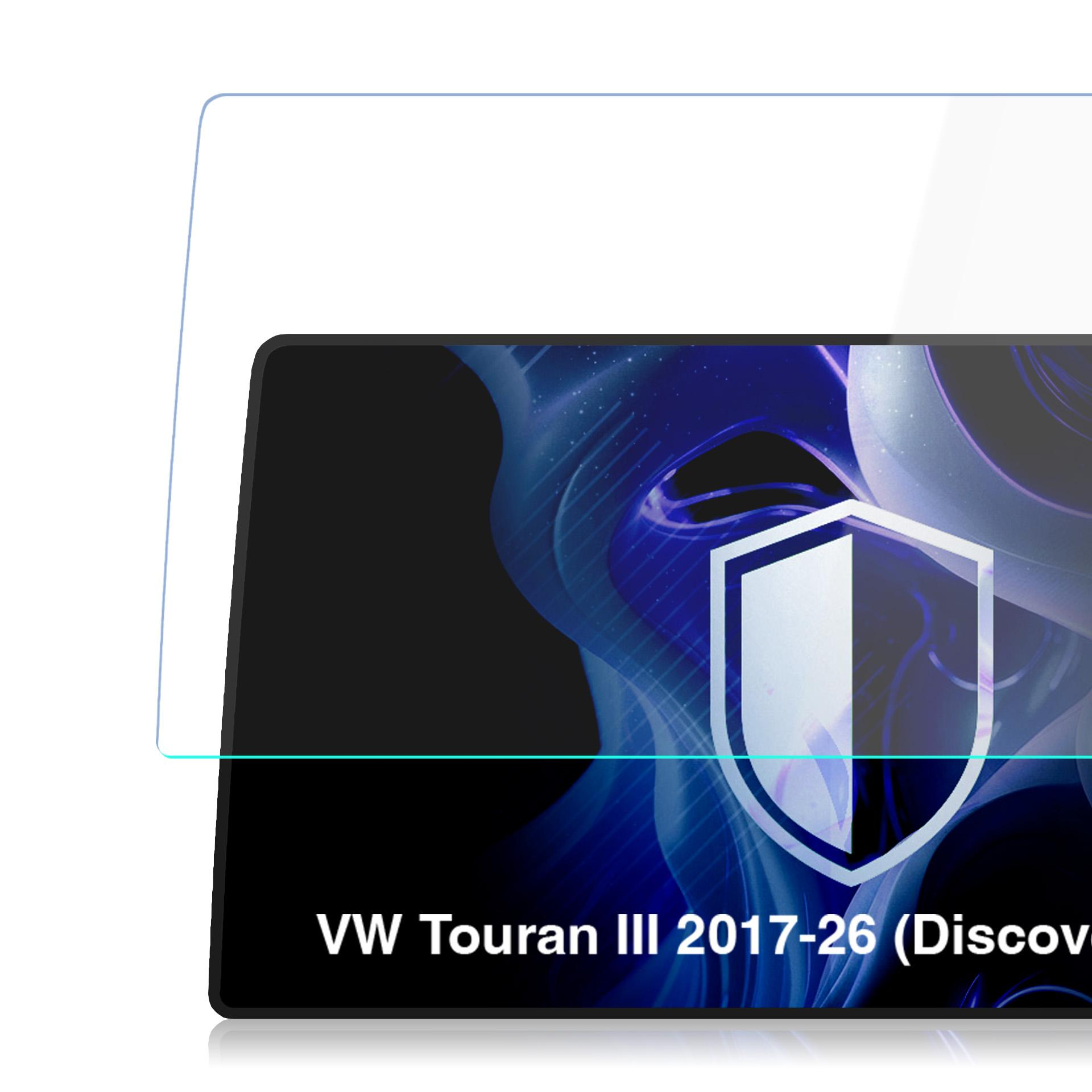 Folia ochronna na ekran VW Touran III 2017-26 z logo tarczy.