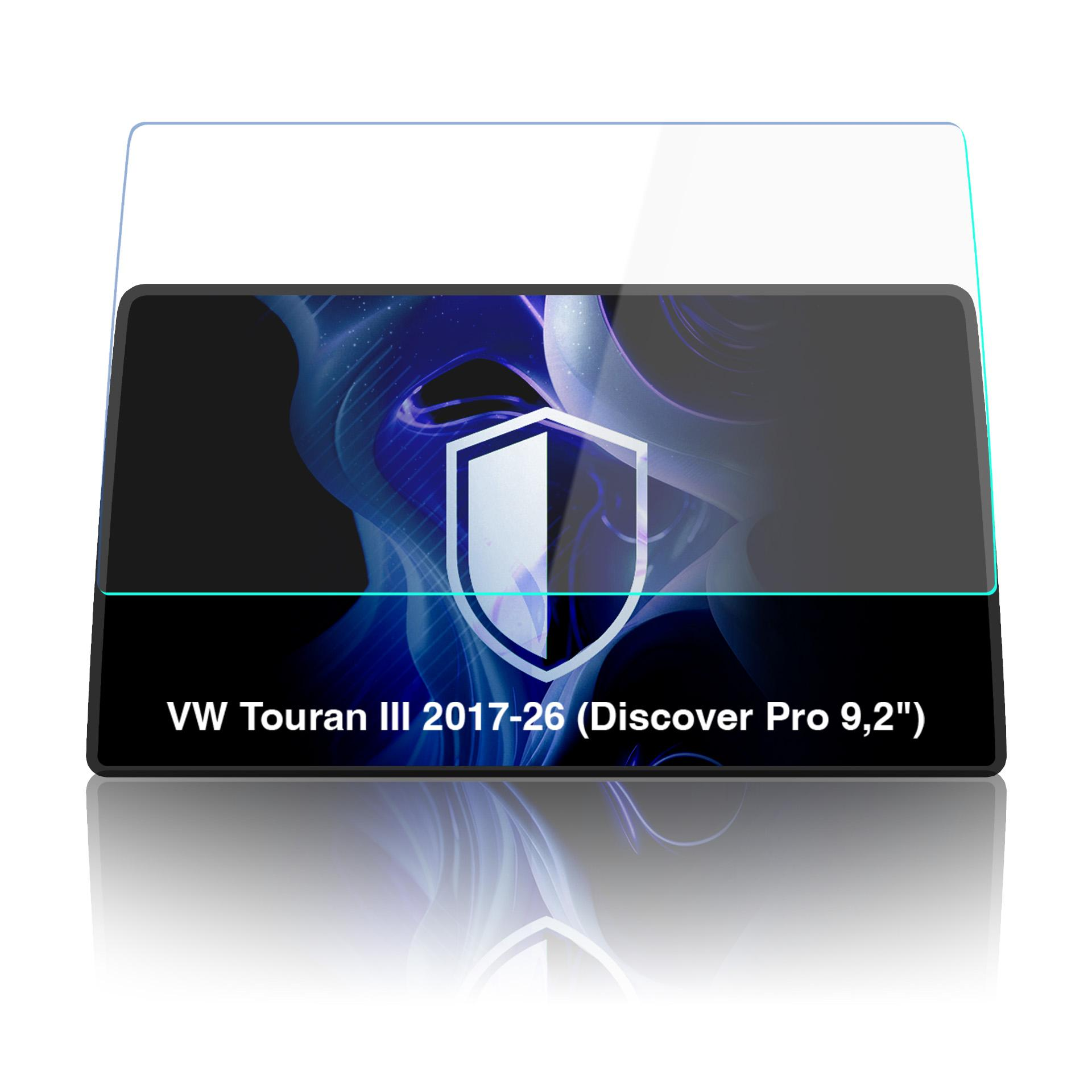 Folia ochronna na ekran do VW Touran III 2017-26 (Discover Pro 9,2") z ikoną.
