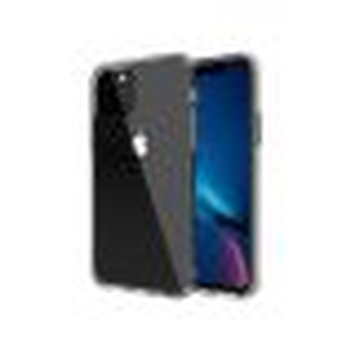 Uno smartphone nero con lo schermo acceso.