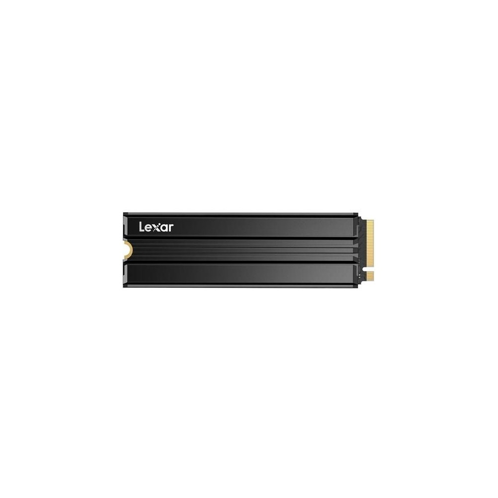 SSD Lexar nero con dissipatore e connettori dorati.