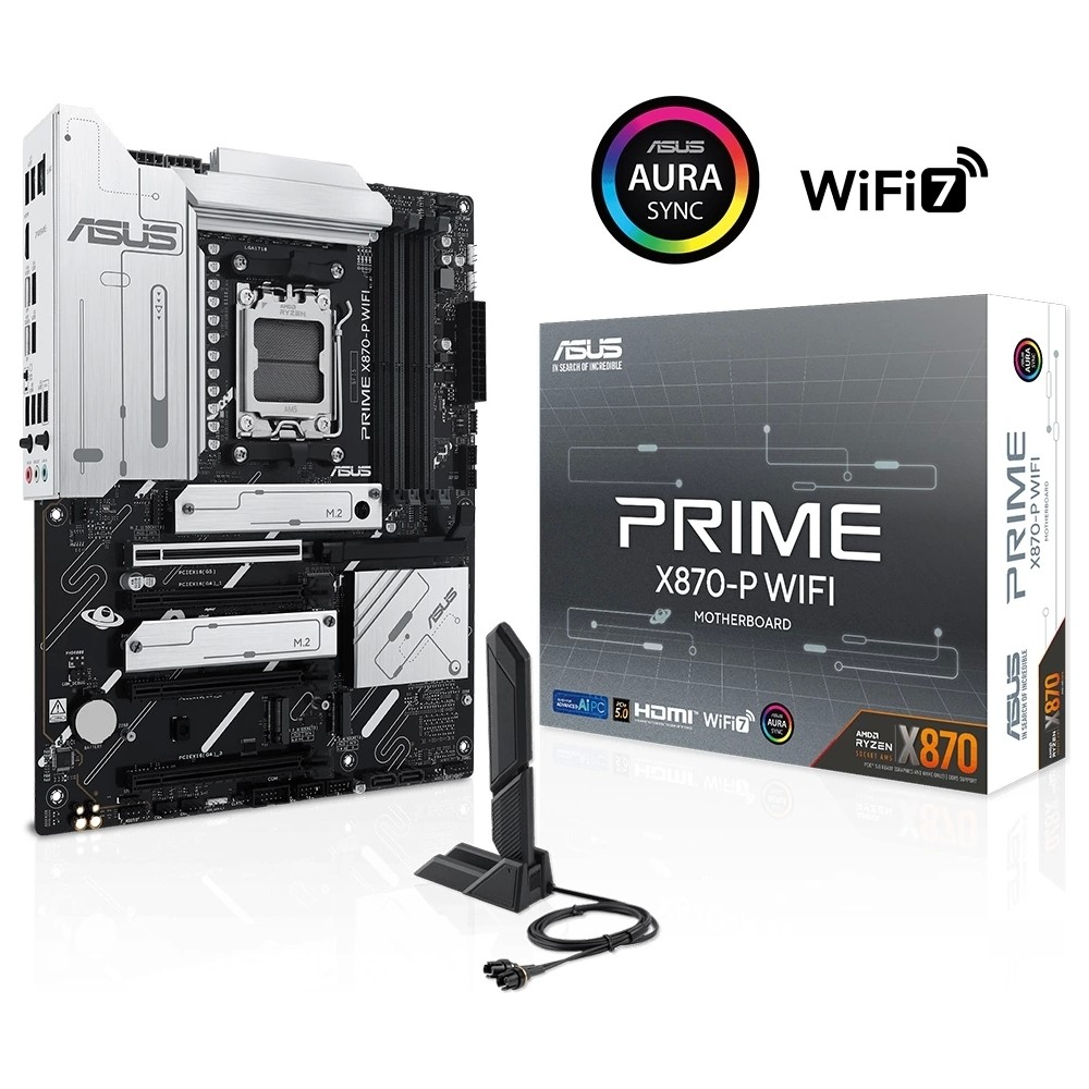 Płyta główna ASUS PRIME X870-P WIFI z Aura Sync i anteną WiFi 7.