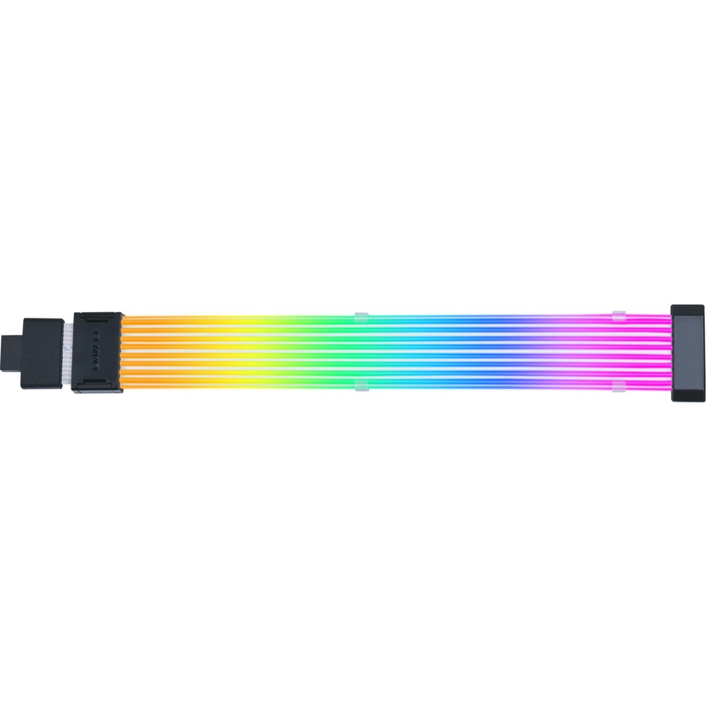 Turuncudan yeşile, maviye ve pembeye uzanan RGB kablosu.
