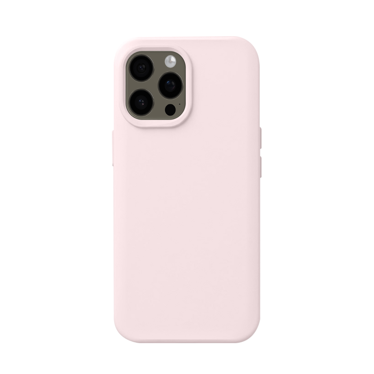 Une coque de téléphone rose avec un module caméra triple.