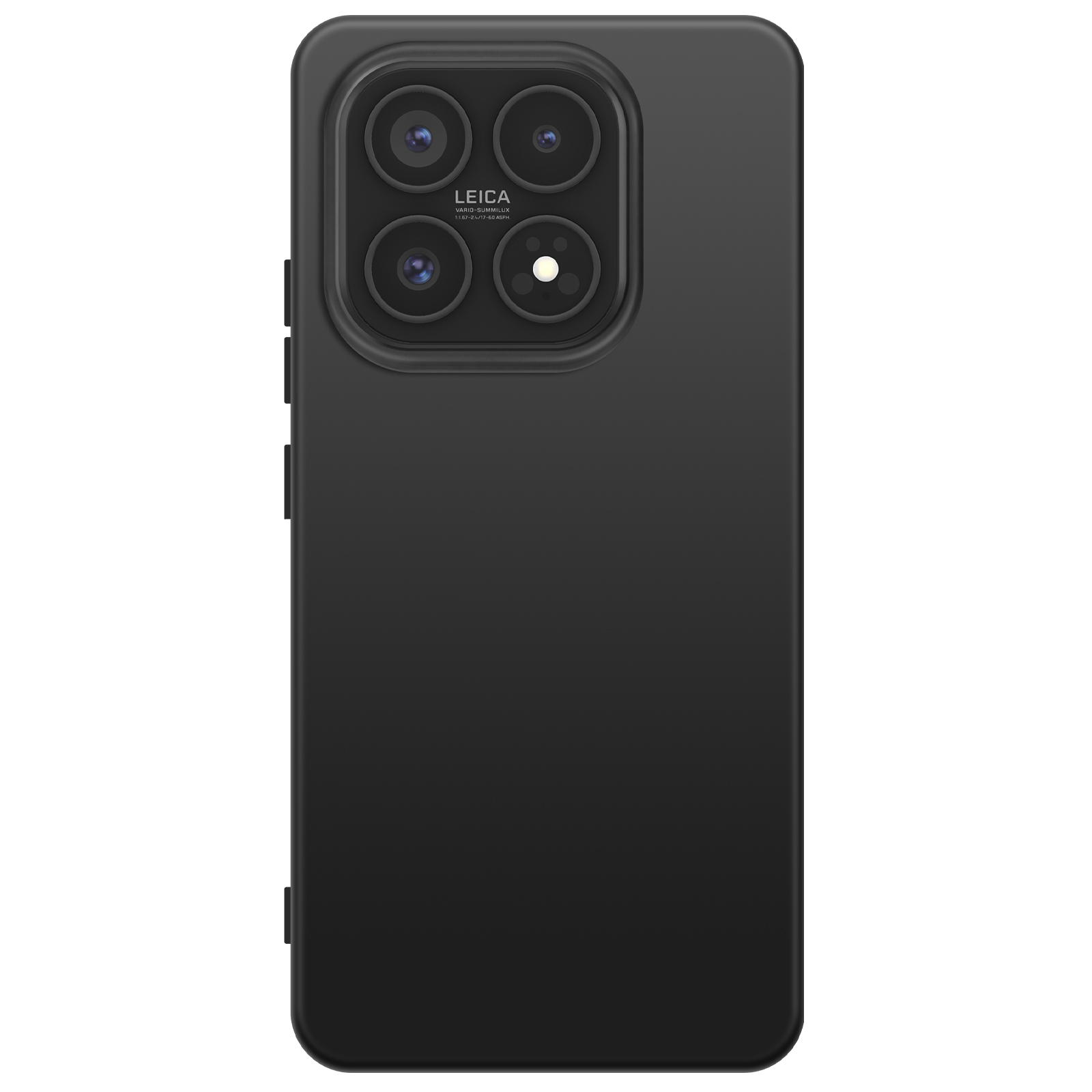 Uno smartphone nero con sistema di fotocamere Leica a quattro obiettivi.