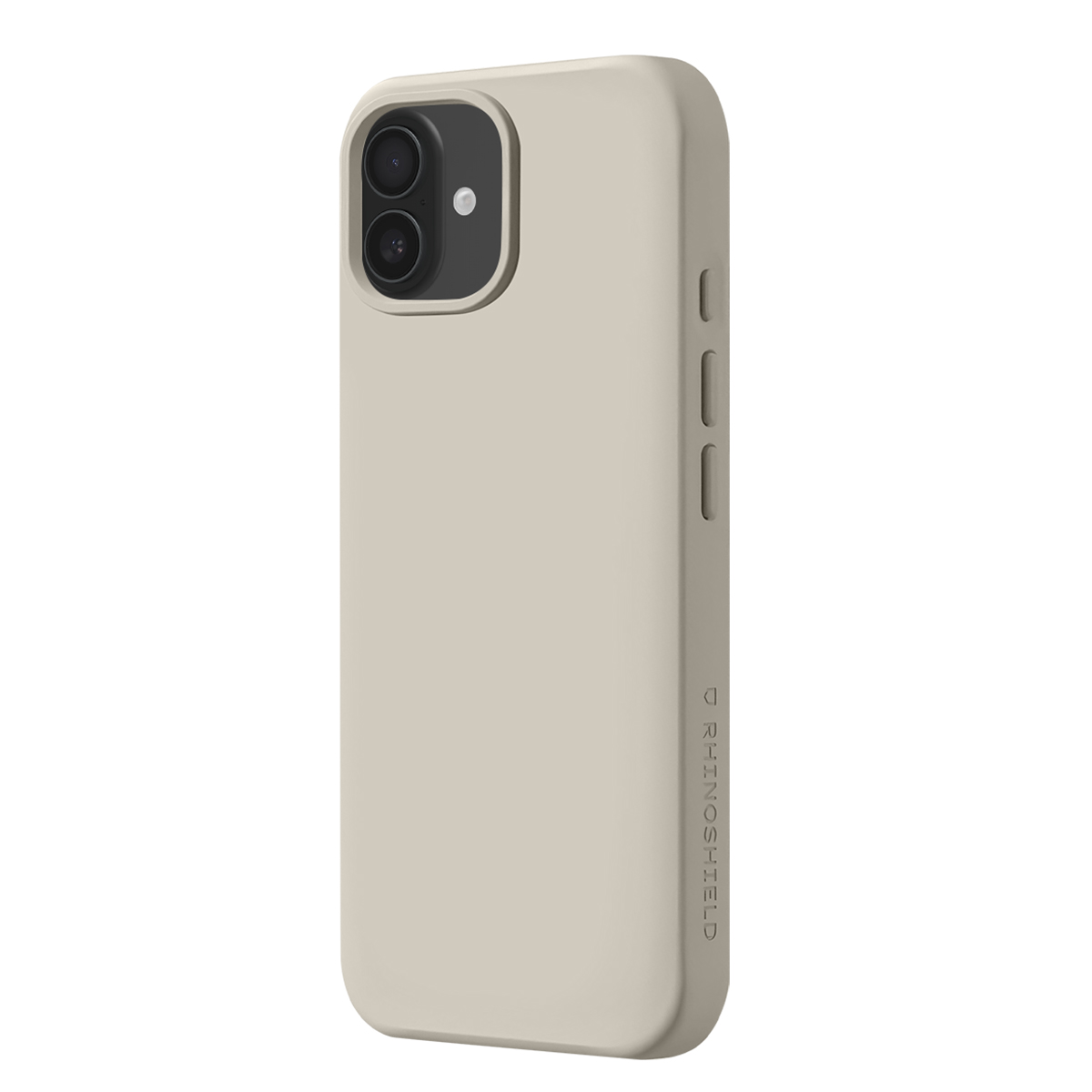 Een neutrale telefoonhoes met twee cameralenzen.