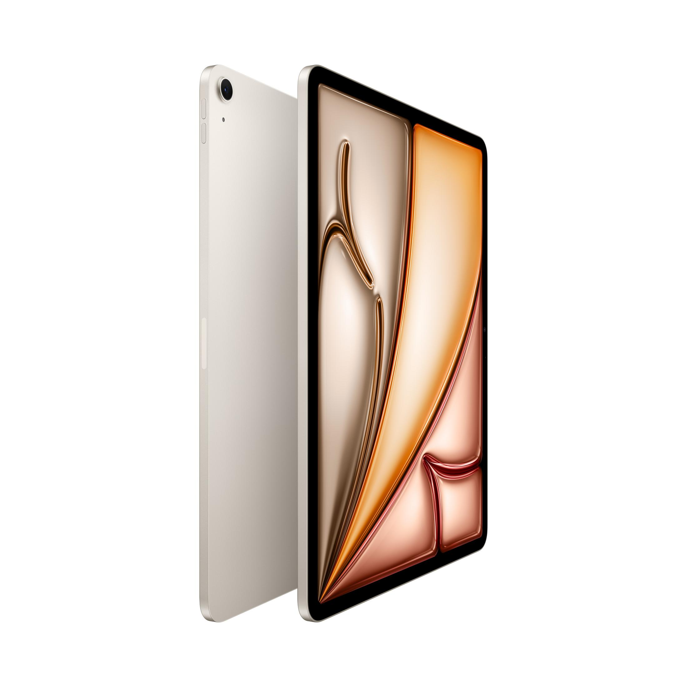 Un tablet argentato ed elegante con un design ondulato sullo schermo.