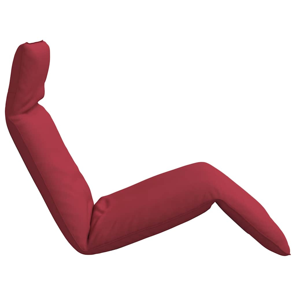 Ein rotes, flexibles Kissen mit einer gebogenen Form.