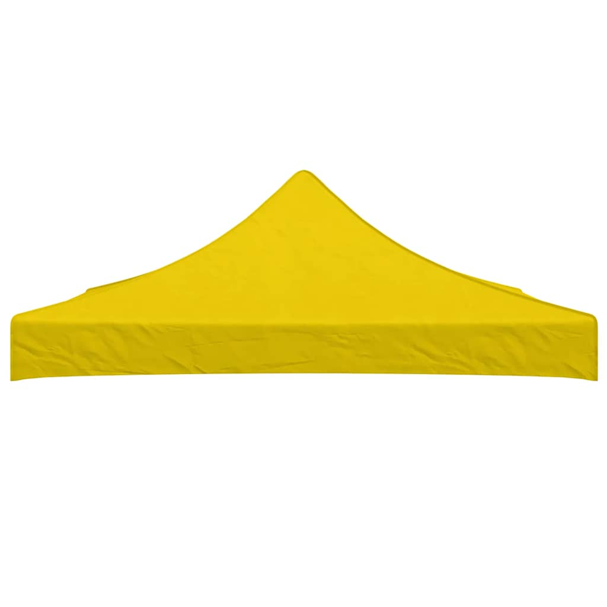 Tendalino giallo con tetto a punta e bordo piatto.