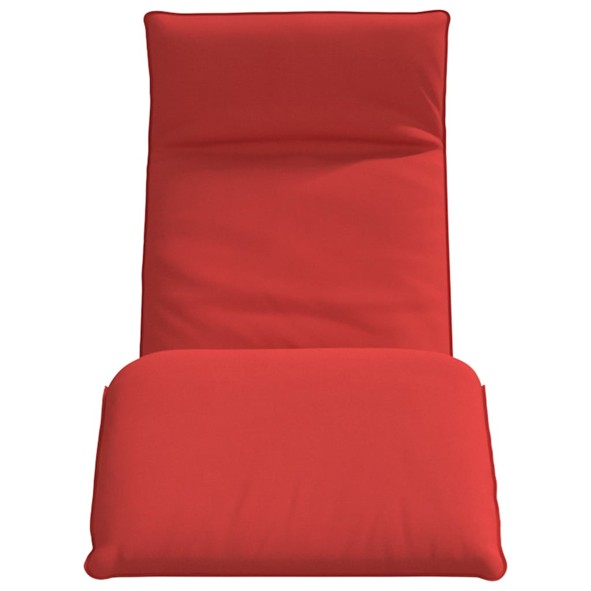 Ein rotes Kissen für eine Liege, auf weißem Hintergrund.