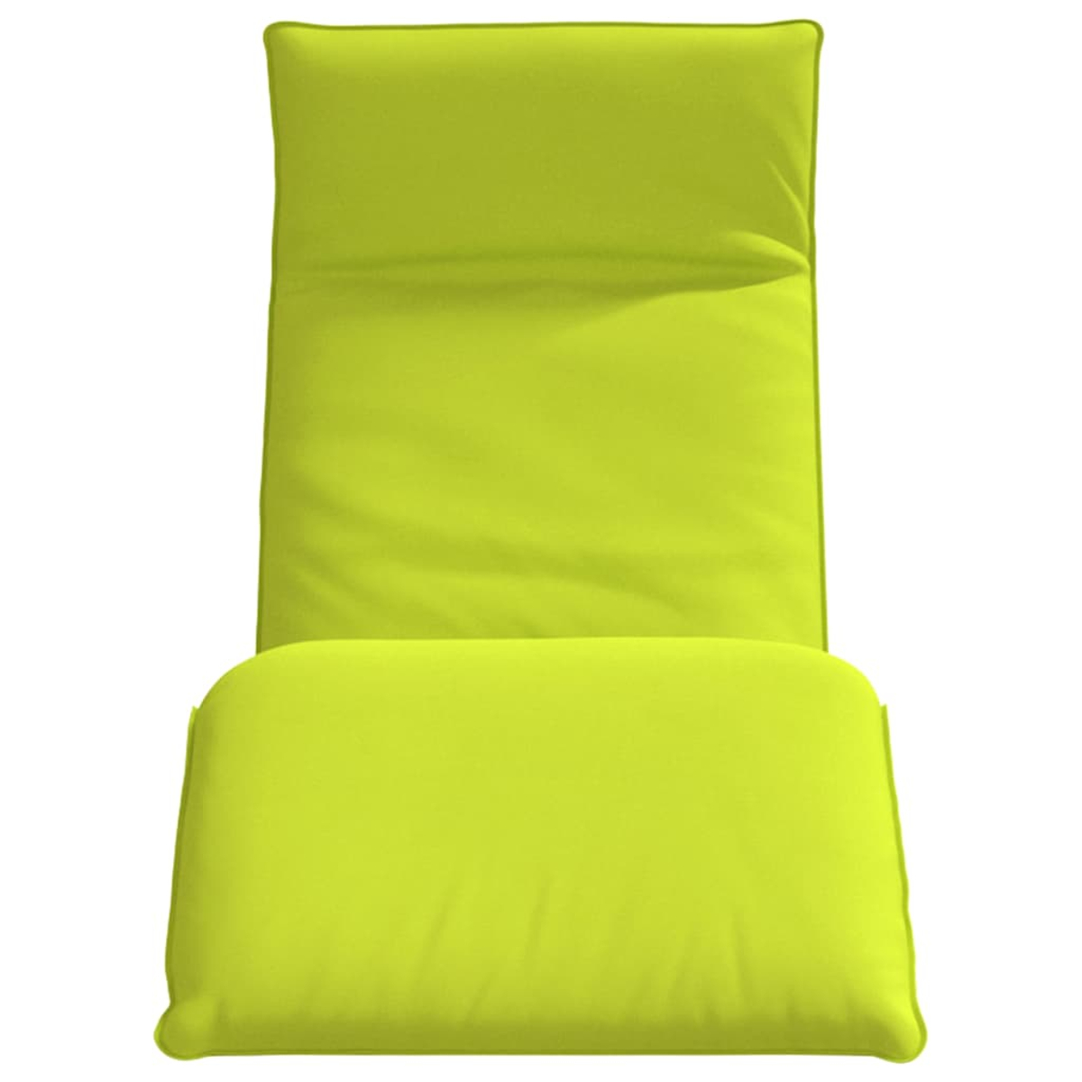 Un cuscino verde chiaro per sdraio, diviso in schienale e seduta.