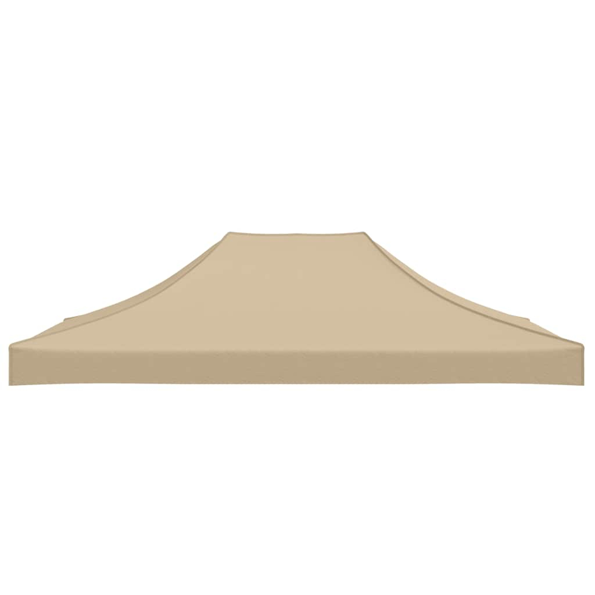 Una tettoia beige dalla forma curva, su sfondo bianco.