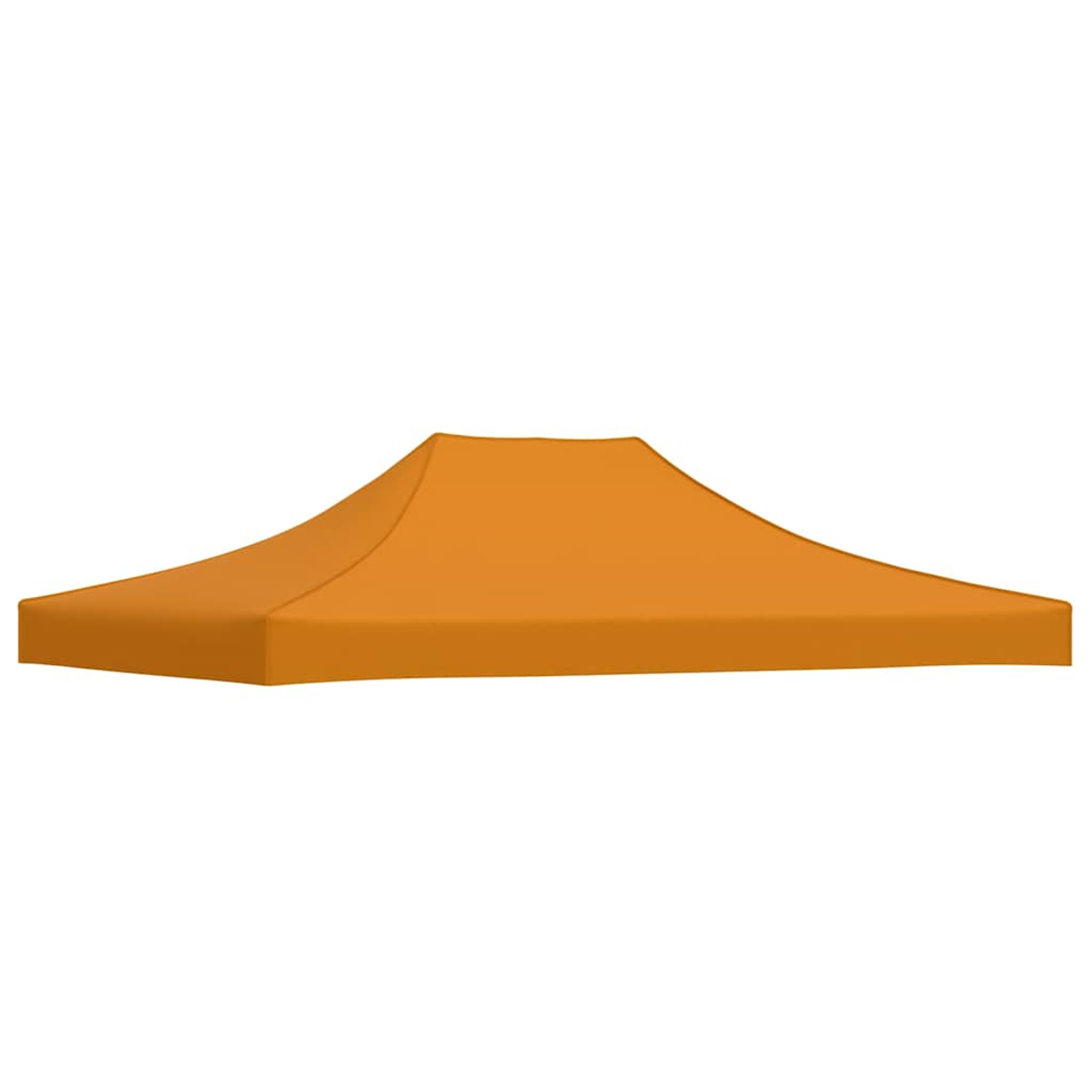 Una tettoia arancione per tenda su sfondo bianco.