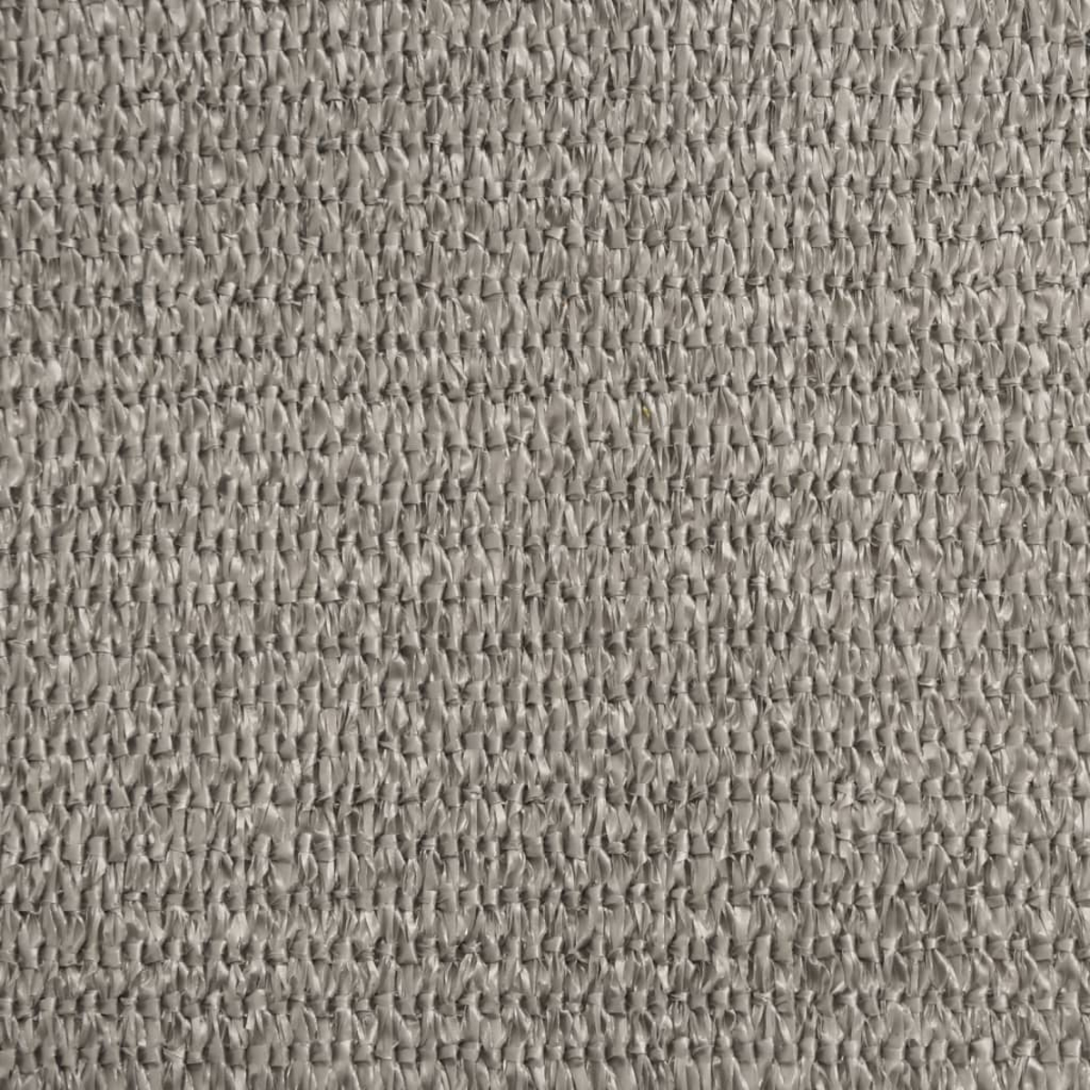 Graues Gewebe mit sichtbarer Textur und Maschenstruktur.